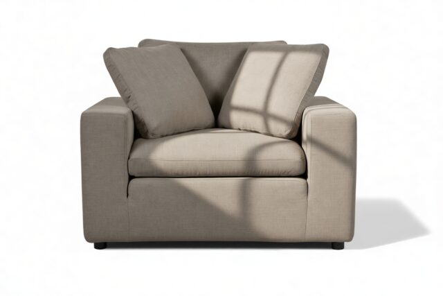 The Ciel – Coffee Brushed Weave, Lounge Chair