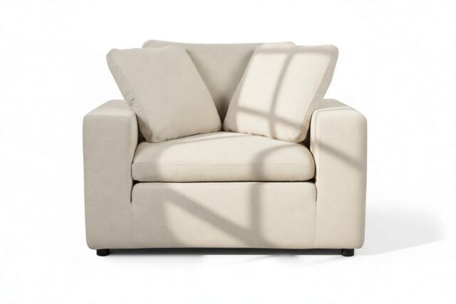 The Ciel – Oatmeal Brushed Weave, Lounge Chair