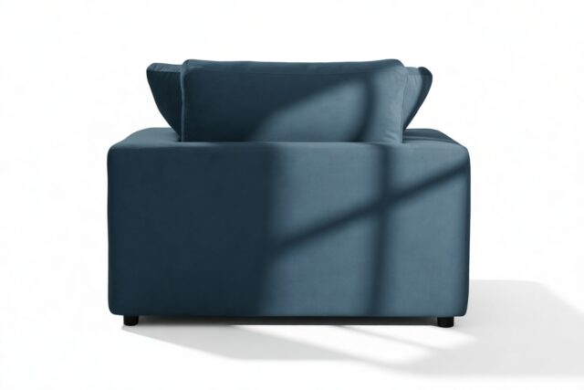The Ciel – Prussian Blue Luxe Velvet, Lounge Chair