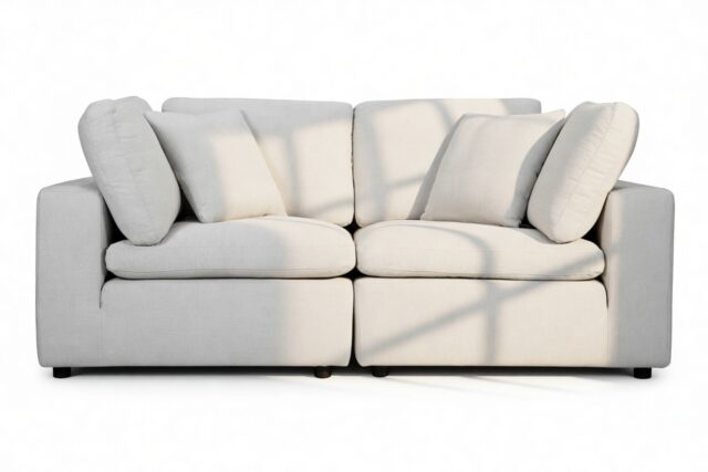 The Ciel – Dove Linen, Two Seater Sofa