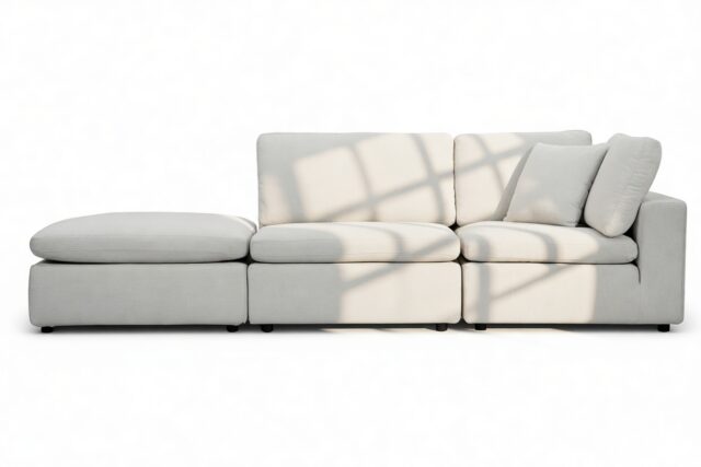 The Ciel – Dove Linen, Open End Sofa (Left)