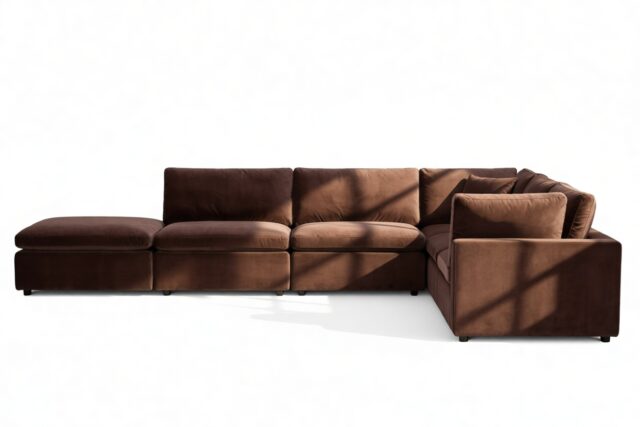 The Ciel – Cinnamon Velvet, Sectional (Right Corner)