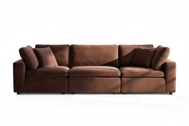 The Ciel – Cinnamon Velvet, Three Seater