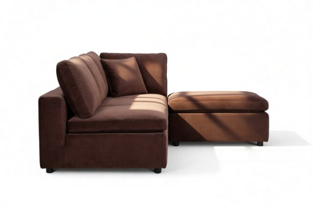 The Ciel – Cinnamon Velvet, Sectional (Right Chaise)