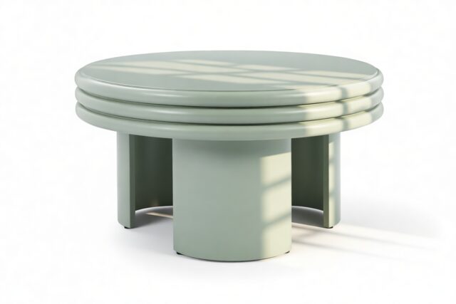 The Pasquale – Mist Green, Round Coffee Table (High)