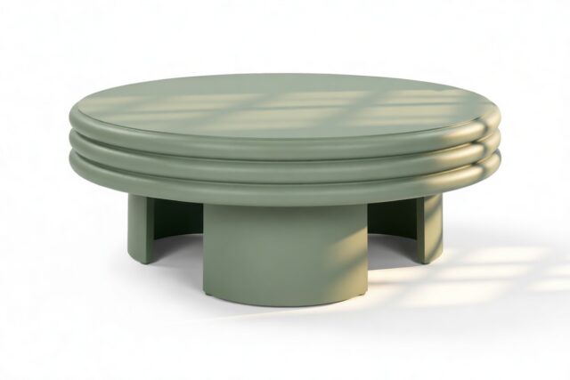 The Pasquale – Mist Green, Round Coffee Table (Low)