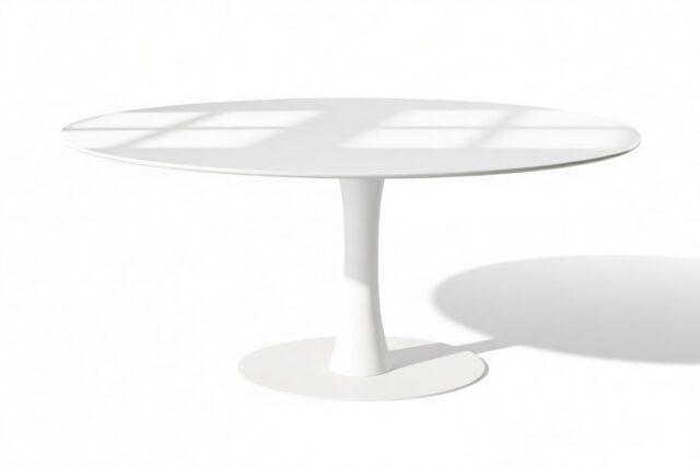 The Nord – White Lacquer, Oval 67in