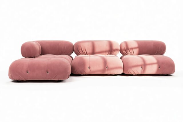 The Bellini – Blush Pink Velvet, Sectional (Left Chaise)