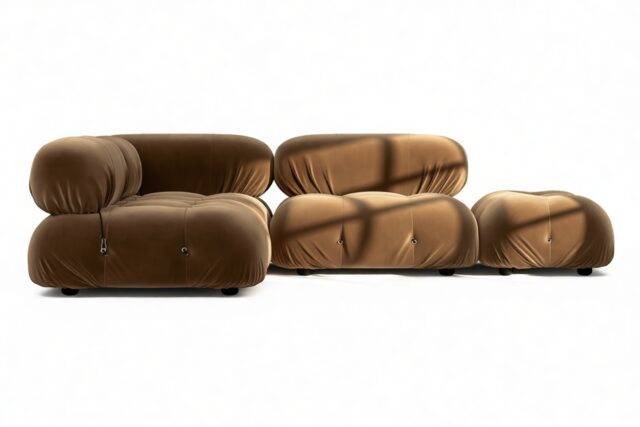The Bellini – Mocha Velvet, Sectional (Small Left Corner)