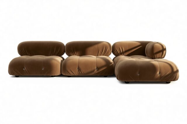 The Bellini – Mocha Velvet, Sectional (Right Chaise)