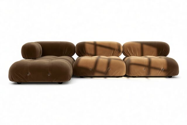 The Bellini – Mocha Velvet, Sectional (Left Chaise)