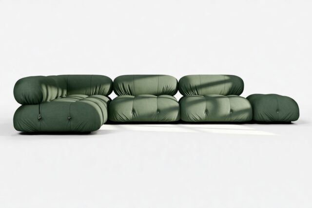 The Bellini – Evergreen Brushed Weave, Sectional (Left Corner)