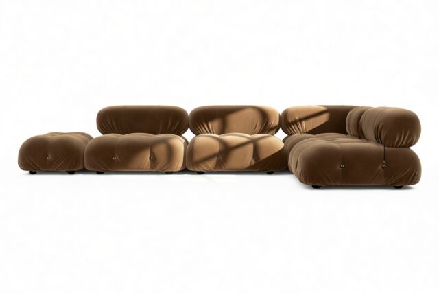 The Bellini – Mocha Velvet, Sectional (Right Corner)