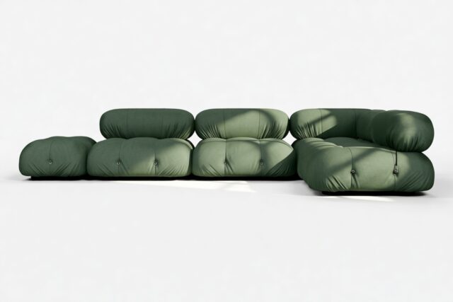 The Bellini – Evergreen Brushed Weave, Sectional (Right Corner)