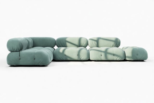 The Bellini – Jadeite Luxe Velvet, Sectional (Left Corner)
