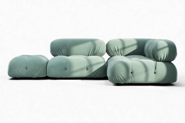 The Bellini – Jadeite Luxe Velvet, Sectional (Small Right Corner)