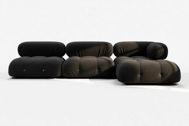 The Bellini – Black Boucle, Sectional (Right Chaise)