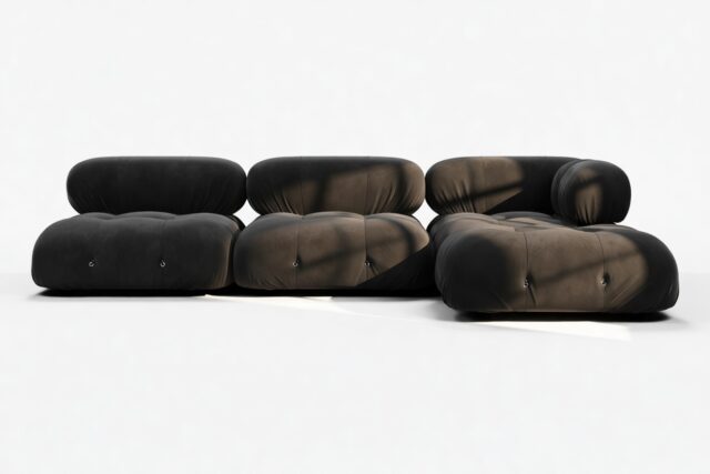 The Bellini – Black Velvet, Sectional (Right Chaise)