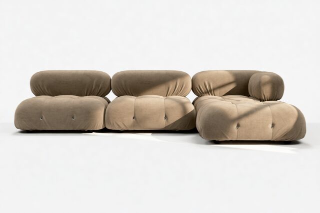 The Bellini – Cappuccino Brown Chenille, Sectional (Right Chaise)