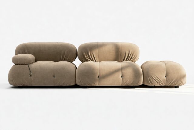 The Bellini – Cappuccino Brown Chenille, Open End Sofa (Right)