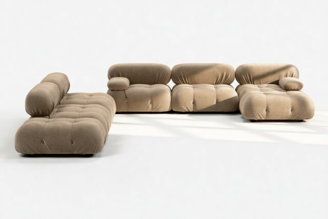 The Bellini – Cappuccino Brown Chenille, Sectional (Large Left Corner)