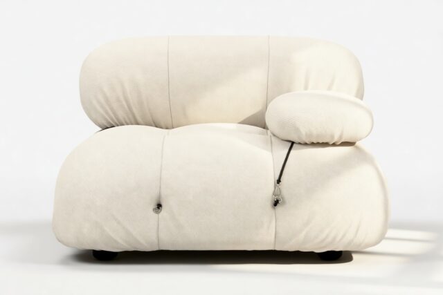 The Bellini – Cream Chunky Performance Weave (Outdoor), Right Arm