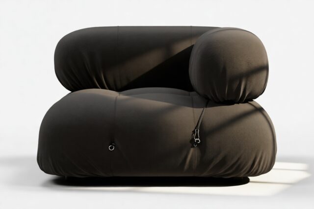 The Bellini – Black Performance Weave (Outdoor), Right Corner