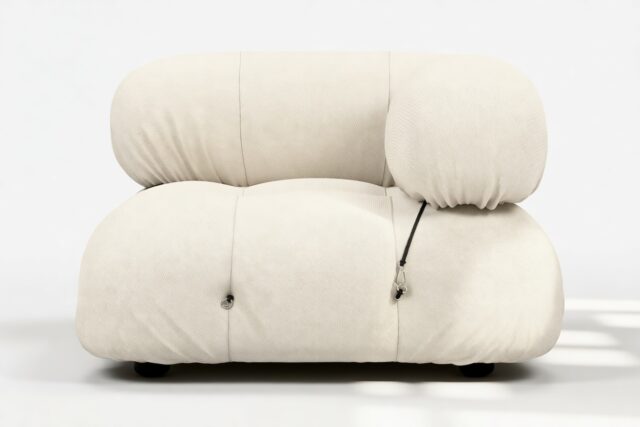 The Bellini – Cream Chunky Performance Weave (Outdoor), Right Corner