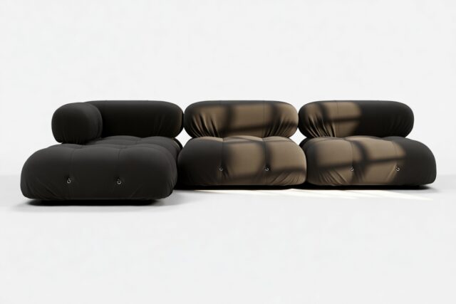 The Bellini – Black Performance Weave (Outdoor), Sectional (Left Chaise)