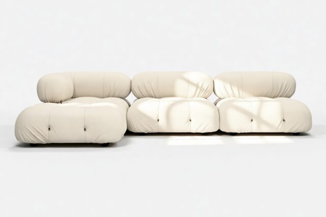 The Bellini – Cream Chunky Performance Weave (Outdoor), Sectional (Left Chaise)