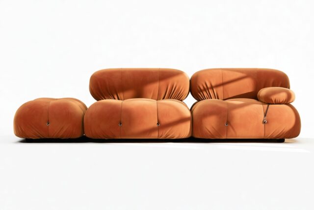 The Bellini – Spice Velvet, Open End Sofa (Left)
