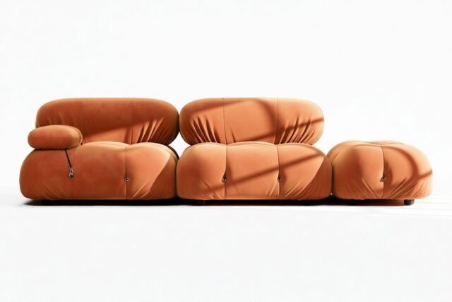 The Bellini – Spice Velvet, Open End Sofa (Right)