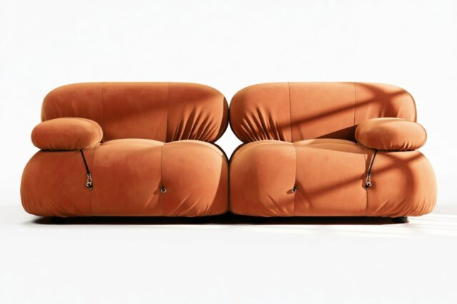 The Bellini – Spice Velvet, Two Seater Sofa