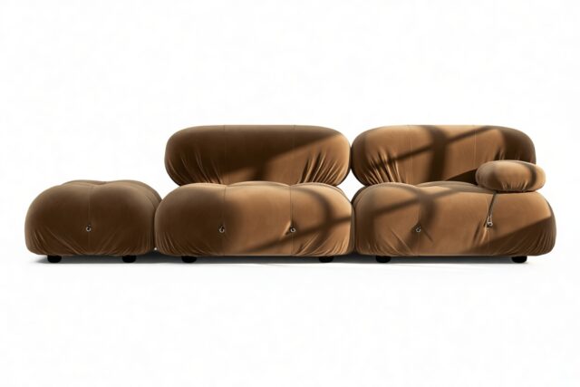 The Bellini – Mocha Velvet, Open End Sofa (Left)