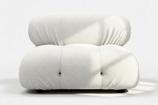 The Bellini – White Boucle, Armless Module