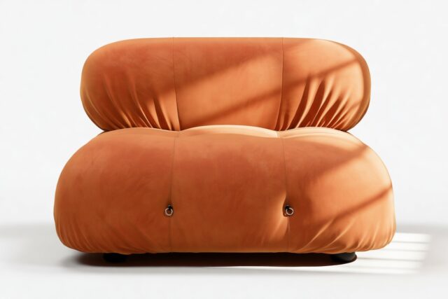 The Bellini – Apricot Velvet, Armless Module