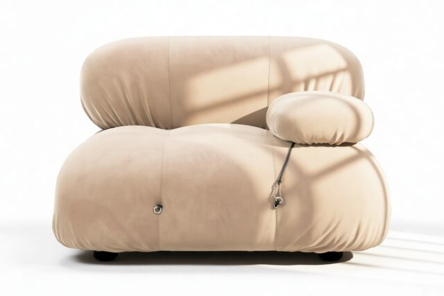 The Bellini – Ecru Velvet, Right Arm