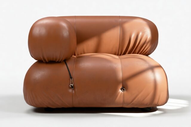 The Bellini – Tan Premium Leather, Left Corner