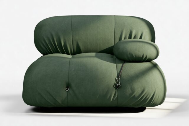 The Bellini – Evergreen Brushed Weave, Right Arm