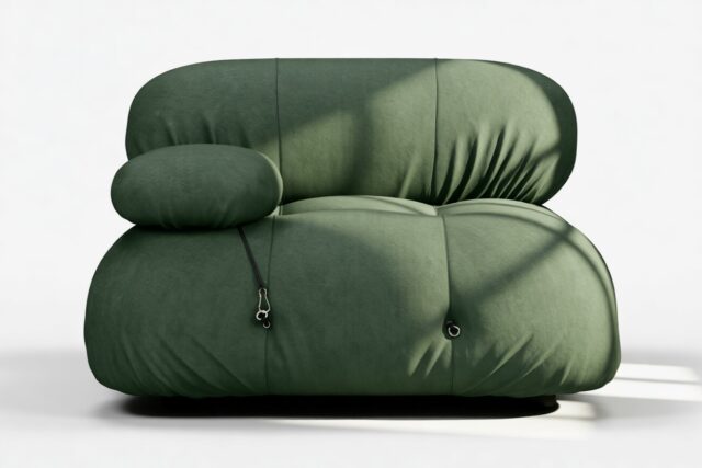 The Bellini – Evergreen Brushed Weave, Left Arm