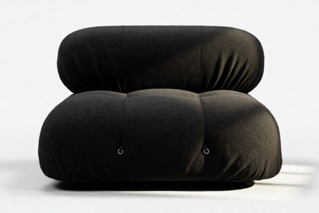 The Bellini – Black Boucle, Armless Module