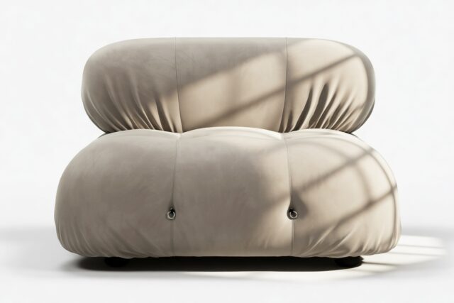 The Bellini – Greige Velvet, Armless Module