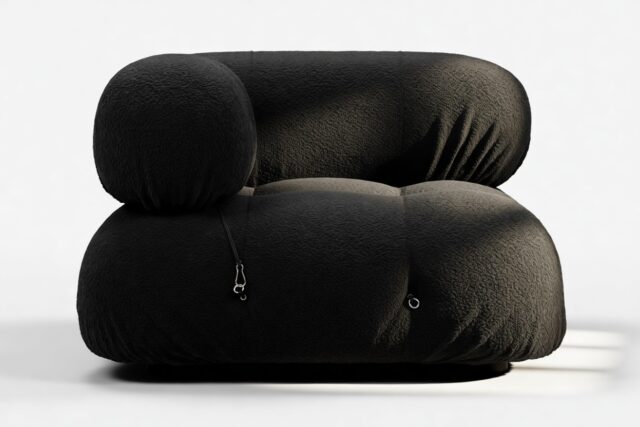 The Bellini – Black Boucle, Left Corner