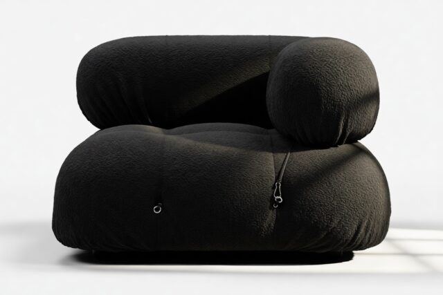 The Bellini – Black Boucle, Right Corner