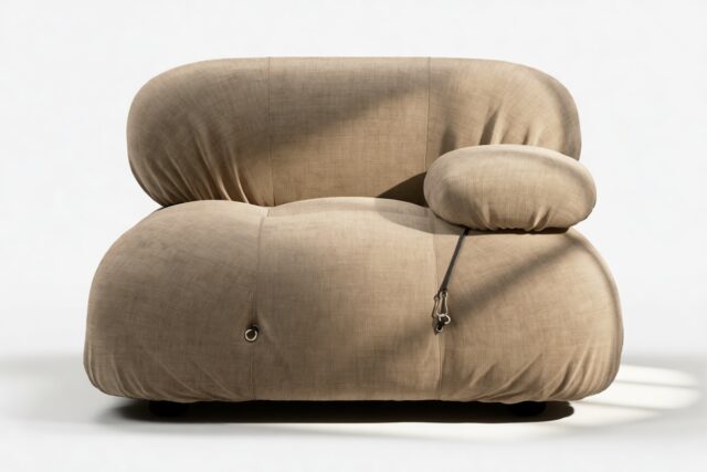 The Bellini – Cappuccino Brown Chenille, Right Arm