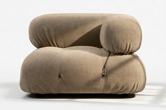 The Bellini – Cappuccino Brown Chenille, Right Corner