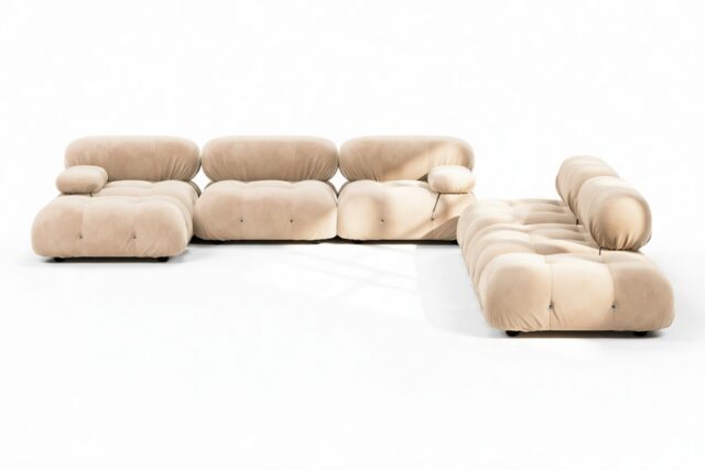 The Bellini – Ecru Velvet, Sectional (Large Right Corner)