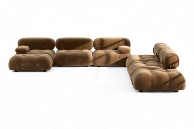 The Bellini – Mocha Velvet, Sectional (Large Right Corner)