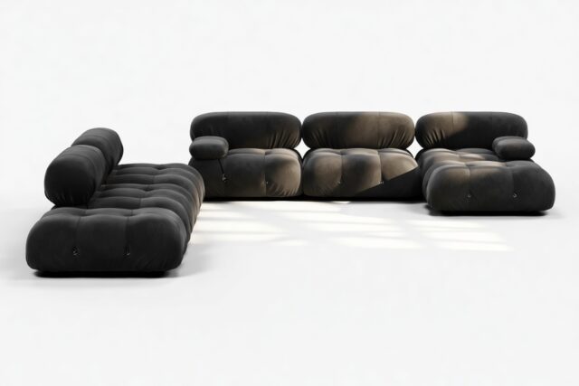 The Bellini – Black Velvet, Sectional (Large Left Corner)