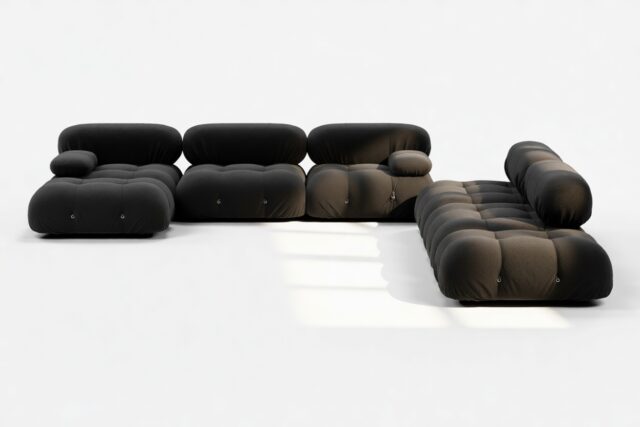 The Bellini – Black Boucle, Sectional (Large Right Corner)